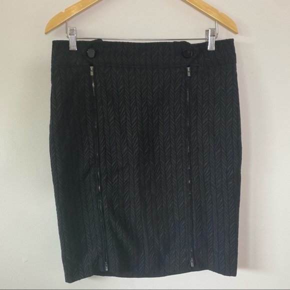 ARMANI COLLEZIONI Black & Grey Double Zip Skirt